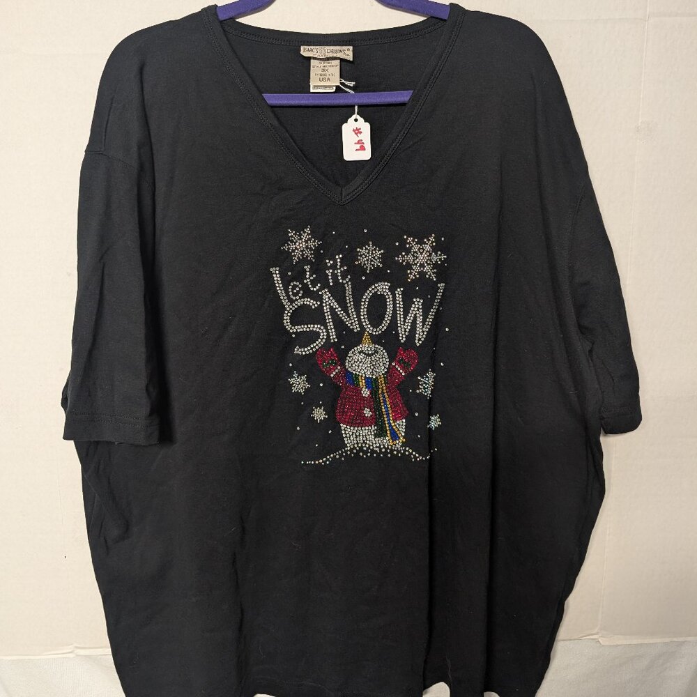 Isaac’s Designs Christmas Snowman Tee – Women’s 3X